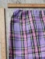 Fashion Purple Plaid Skirt