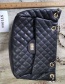 Fashion Black Pu Plaid Shoulder Bag