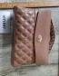 Fashion Coffee Color Pu Rhombus One-shoulder Messenger Handbag
