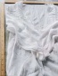 Fashion White Lace V-neck Dress