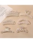 Fashion Transparent Ab Color Hairpin-small Cross Transparent Square Hollow Twist Cross Grasping Clip