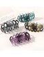 Fashion Transparent Coffee Color Fence Hollow Spray Paint Grab Clip Large