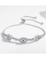 Fashion Rhodium-plated Sterling Silver Eye Bracelet