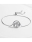Fashion Silver Oxide Sterling Silver Hollow Tree Of Life Inlaid Zircon Bracelet
