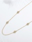 Fashion Yellow Gold Sterling Silver Eye Necklace