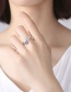 Fashion White Gold Sterling Silver Open Palm Ring
