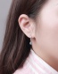 Fashion Rose Gold Silver Zircon Ear Studs
