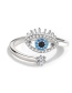 Fashion White Gold Sterling Silver Open Eye Ring