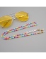 Fashion 2# Rainbow Beaded Love Letter Rice Bead Glasses Chain