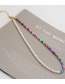 Fashion F Colorful Clay Pearl Necklace