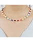 Fashion Color Pearl Rice Bead Braided Necklace