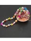 Fashion Color Candy Colorful Smiley Woven Pearl Necklace