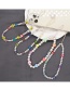 Fashion Smiley Colored Glaze Flower Beads Love Eyes Smiley Beaded Mobile Phone Chain