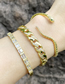Fashion C Snake Cross Bracelet With Diamond Chain