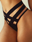 Fashion Black Lace-up Hollow Cross-belt Stretch Panties