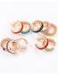 Fashion White C-shaped Ear Clip With Colored Diamonds