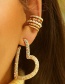 Fashion Gold-single Multi-layer Hollow Pearl Five-pointed Star Diamond Ear Bone Clip