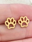 Fashion Stainless Steel Cat Footprints Animal Bear Paw Dog Paw Earrings