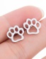 Fashion Stainless Steel Cat Footprints Animal Bear Paw Dog Paw Earrings