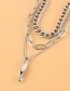 Fashion Silver Alloy Multilayer Chain Necklace