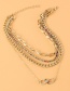 Fashion Golden Figure 8 Diamond Claw Chain Multilayer Necklace