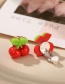 Fashion Strawberry Cartoon Acrylic Earrings Without Pierced Ears