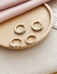 Fashion White Copper Inlaid Zircon Eye Stud Earrings