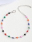 Fashion 1# Colorful Rice Bead Woven Anklet