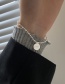 Fashion Silver Color Alphabet Round Medal Bracelet