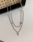 Fashion Double-layer Chain (detachable) Double Chain Titanium Steel Necklace