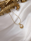 Fashion Golden Petal Pearl Short Necklace