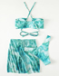Fashion Green Three-piece Smudge Swimsuit Swimsuit