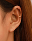 Fashion Rose Gold Stainless Steel Crown C Shaped Holeless Earrings