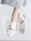 Fashion White-love Graffiti Printed Silicone Boat Socks