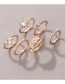 Fashion Gold Color Alloy Micro-set Rhinestone Ring Set