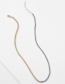 Fashion Color Contrast Two-tone Electroplated Chain Necklace