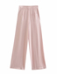 Fashion Pink Double-breasted Unisex Straight-leg Trousers