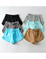 Fashion Khaki Solid Color Basic Wrap Straight-leg Shorts