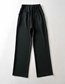 Fashion Black Solid Color Suit Straight-leg Pants