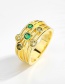 Fashion Yellow Gold Sterling Silver Ring