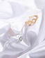 Fashion Gold Color Open Digital Stainless Steel Ring