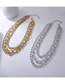 Fashion 3-layer Silver Color Necklace Multilayer Hollow Thick Chain Geometric Necklace