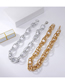 Fashion Silver Color Multi-layer Short Necklace Multilayer Hollow Thick Chain Geometric Necklace