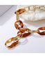 Fashion Gold Color Coffee Metallic Acrylic Necklace With Clasp