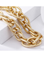 Fashion Gold Color Glossy Matte Necklace Frosted Acrylic Chain Twist Necklace