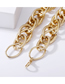Fashion Gold And Black Multilayer Necklace Frosted Acrylic Chain Twist Necklace