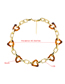 Fashion All Gold Color Irregular Geometry Metal Resin Necklace