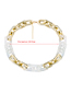 Fashion Transparent 3 Circles Metal Ccb Chain Short Necklace