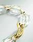Fashion Gold Color Metal Ccb Chain Resin Necklace
