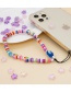 Fashion Color Cartoon Character Soft Pottery Smiley Daisy Mobile Phone Chain